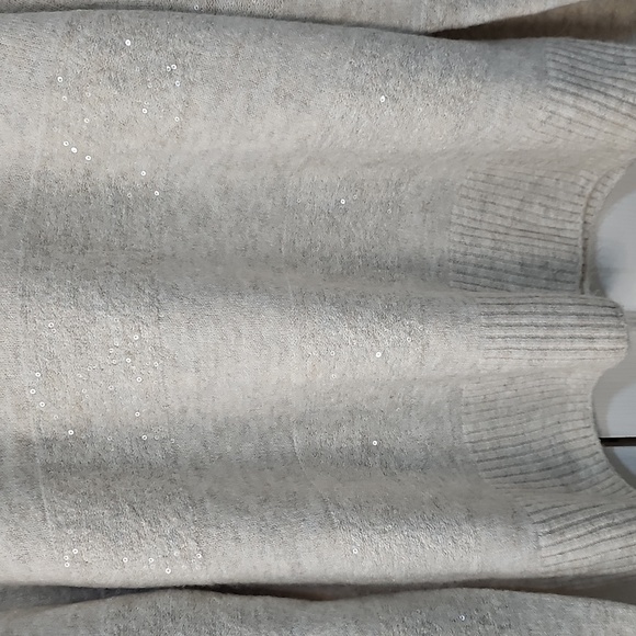 NWT Halogen Mock Neck Sequin Stripe Luxe Sweater XL - Picture 8 of 17